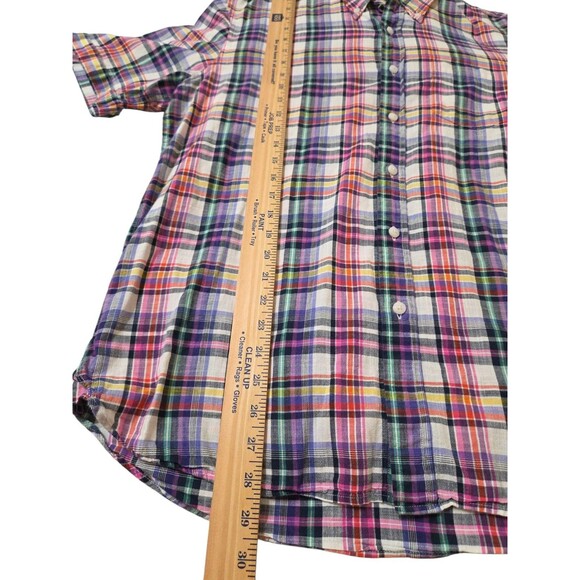 Brooks Brothers Button Down Shirt Men's XL Plaid 100% Cotton Short Sleeve E20.4 - Picture 7 of 12